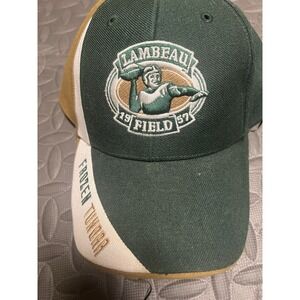 LAMBEAU FIELD Green Bay Packers Cap Hat Strapback OSFA Wool frozen‎ Tundra NWOT